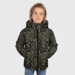 Куртка зимняя для мальчика Лесной Охотничий Камуфляж, цвет: 3D-черный — фото 2