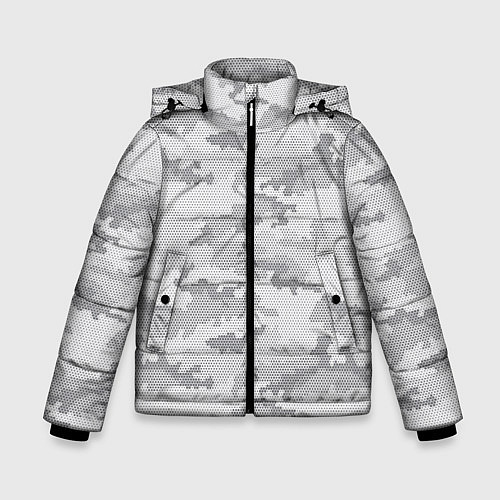 Зимняя куртка для мальчика Городской Абстрактный Камуфляж / 3D-Светло-серый – фото 1