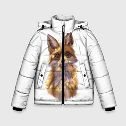 Куртка зимняя для мальчика Fox with a garland, цвет: 3D-черный