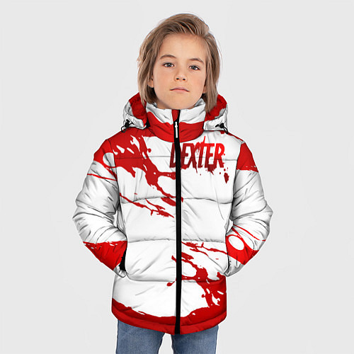 Зимняя куртка для мальчика Декстер Новая Кровь сериал / 3D-Светло-серый – фото 3