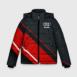 Куртка зимняя для мальчика Audi sport red, цвет: 3D-красный