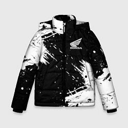 Куртка зимняя для мальчика Honda Брызги Красок, цвет: 3D-черный