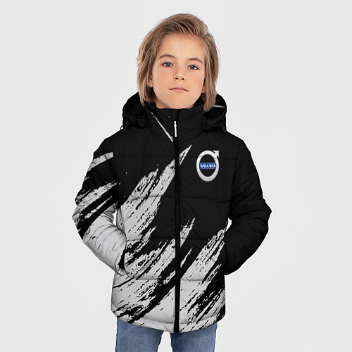 Зимняя куртка для мальчика Volvo - Бренд авто / 3D-Светло-серый – фото 3