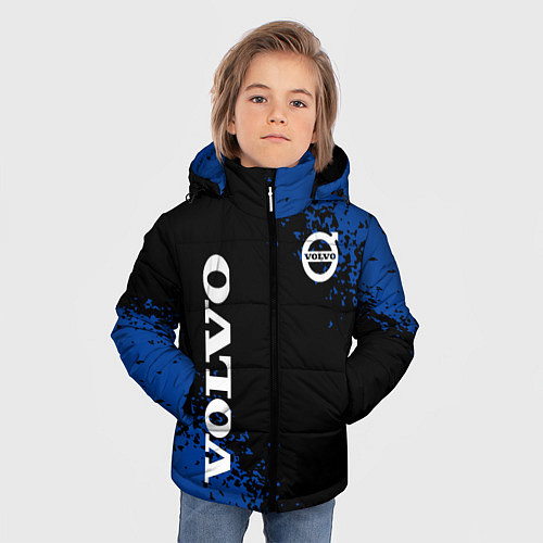 Зимняя куртка для мальчика Volvo брызги / 3D-Светло-серый – фото 3