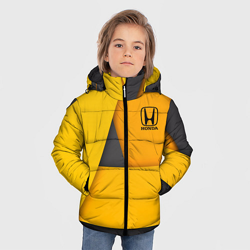Зимняя куртка для мальчика Honda - Yellow / 3D-Светло-серый – фото 3