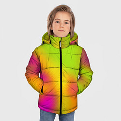 Куртка зимняя для мальчика Голография в узоре, цвет: 3D-красный — фото 2