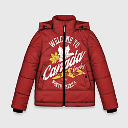 Куртка зимняя для мальчика Канада Canada, цвет: 3D-красный