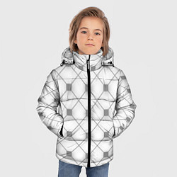 Куртка зимняя для мальчика Геометрия квадрат, цвет: 3D-светло-серый — фото 2
