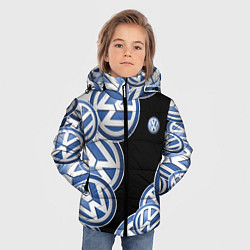 Куртка зимняя для мальчика Volkswagen logo Pattern, цвет: 3D-светло-серый — фото 2