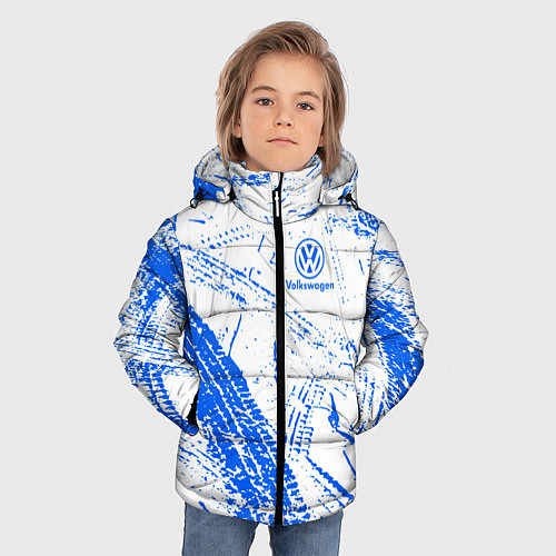 Зимняя куртка для мальчика Volkswagen фольксваген АВТО / 3D-Светло-серый – фото 3
