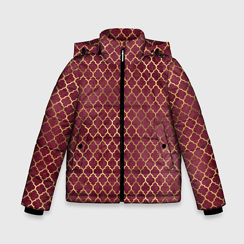 Зимняя куртка для мальчика Gold & Red pattern / 3D-Красный – фото 1