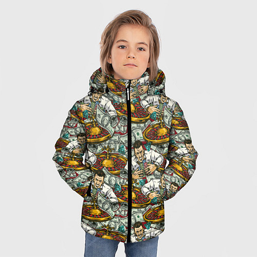 Зимняя куртка для мальчика Джекпот в Казино / 3D-Светло-серый – фото 3