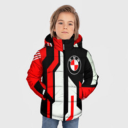 Куртка зимняя для мальчика БМВ Логотип BMW, цвет: 3D-красный — фото 2