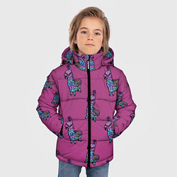Куртка зимняя для мальчика Фортнайт лама Fortnite lama, цвет: 3D-светло-серый — фото 2