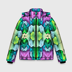 Куртка зимняя для мальчика Калейдоскоп паттерн, цвет: 3D-светло-серый