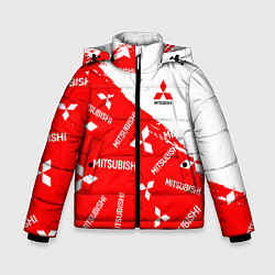 Куртка зимняя для мальчика Mitsubishi Паттерн, цвет: 3D-светло-серый