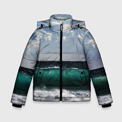 Куртка зимняя для мальчика Морской прибой, цвет: 3D-светло-серый