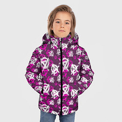 Куртка зимняя для мальчика Знаки разноцветные, цвет: 3D-черный — фото 2