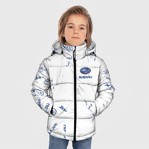 Зимняя куртка для мальчика Subaru субару Паттерн / 3D-Светло-серый – фото 3