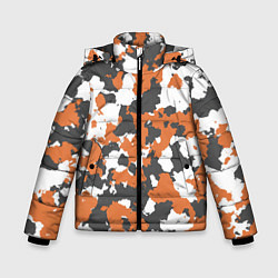 Куртка зимняя для мальчика Orange Camo, цвет: 3D-черный