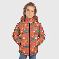 Куртка зимняя для мальчика Мне Нравится Йога, цвет: 3D-светло-серый — фото 2