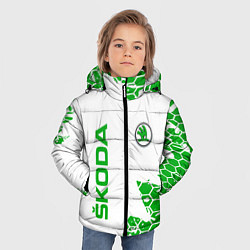 Куртка зимняя для мальчика SKODA Логотип СОТЫ, цвет: 3D-черный — фото 2