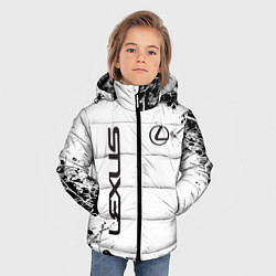 Куртка зимняя для мальчика Lexus texture Трещины, цвет: 3D-красный — фото 2