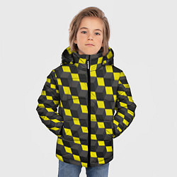 Куртка зимняя для мальчика Я куб, цвет: 3D-светло-серый — фото 2