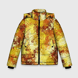 Куртка зимняя для мальчика Спортивный камуфляж Пикси - Лимон, цвет: 3D-красный