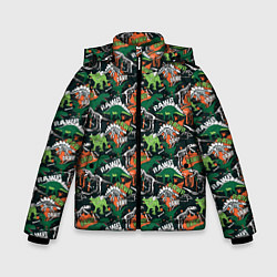 Куртка зимняя для мальчика Динозавры Dinosaurs, цвет: 3D-красный