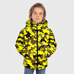 Куртка зимняя для мальчика Камуфляж Жёлто-Коричневый, цвет: 3D-черный — фото 2