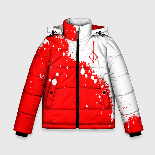 Зимняя куртка для мальчика BLOODBORNE HUNTER СИМВОЛ ОХОТНИКА / 3D-Красный – фото 1