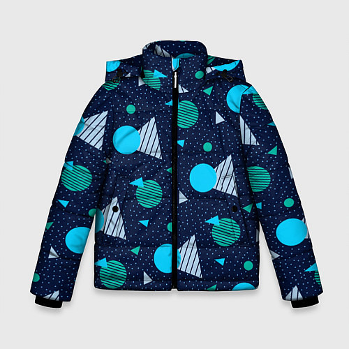 Зимняя куртка для мальчика ГРАФИЧЕСКОЕ ИЗОБРАЖЕНИЯ / 3D-Светло-серый – фото 1