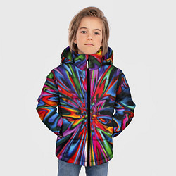 Куртка зимняя для мальчика Color pattern Impressionism, цвет: 3D-светло-серый — фото 2