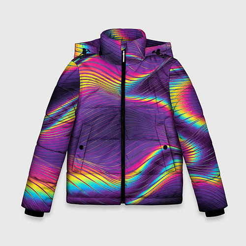 Зимняя куртка для мальчика Neon fashion pattern Wave / 3D-Красный – фото 1