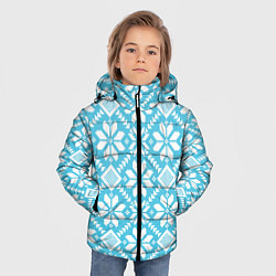 Куртка зимняя для мальчика Узоры народные, цвет: 3D-красный — фото 2