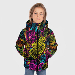 Куртка зимняя для мальчика Cyber space pattern Fashion 3022, цвет: 3D-светло-серый — фото 2