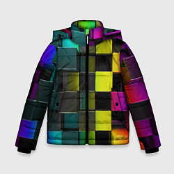 Куртка зимняя для мальчика Colored Geometric 3D pattern, цвет: 3D-светло-серый