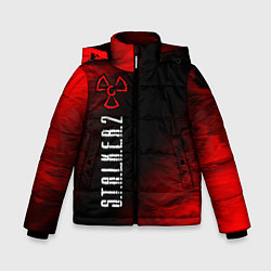 Куртка зимняя для мальчика СТАЛКЕР 2 Абстракция По вертикали, цвет: 3D-черный