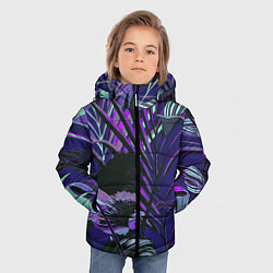 Куртка зимняя для мальчика Цветы Тропики Ночью, цвет: 3D-красный — фото 2