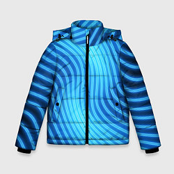 Куртка зимняя для мальчика Abstraction neon lines, цвет: 3D-черный