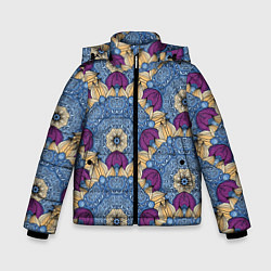 Зимняя куртка для мальчика Цветочные узоры