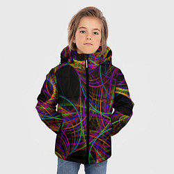 Куртка зимняя для мальчика Deep black space and wormholes, цвет: 3D-светло-серый — фото 2