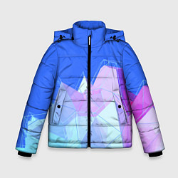 Куртка зимняя для мальчика Pink ice Abstractiom Geometry, цвет: 3D-светло-серый