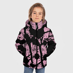 Куртка зимняя для мальчика Кляксы Авангард Узор Blots Vanguard Pattern, цвет: 3D-красный — фото 2