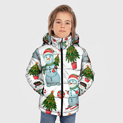 Куртка зимняя для мальчика НОВОГОДНИЕ ПЕРСОНАЖИ NEW YEARS CHARACTERS, цвет: 3D-светло-серый — фото 2