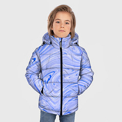 Куртка зимняя для мальчика Abstract lavender pattern, цвет: 3D-черный — фото 2