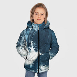 Куртка зимняя для мальчика Texture of dark waves, цвет: 3D-черный — фото 2