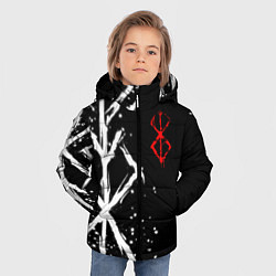 Куртка зимняя для мальчика БЕРСЕРК - КЛЕЙМО ЖЕРТВЫ, цвет: 3D-красный — фото 2