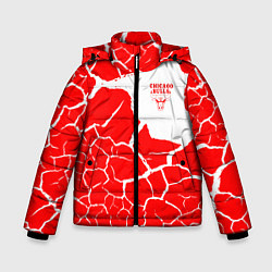 Куртка зимняя для мальчика CHICAGO BULLS ЧИКАГО БУЛЛС ТРЕЩИНЫ, цвет: 3D-красный